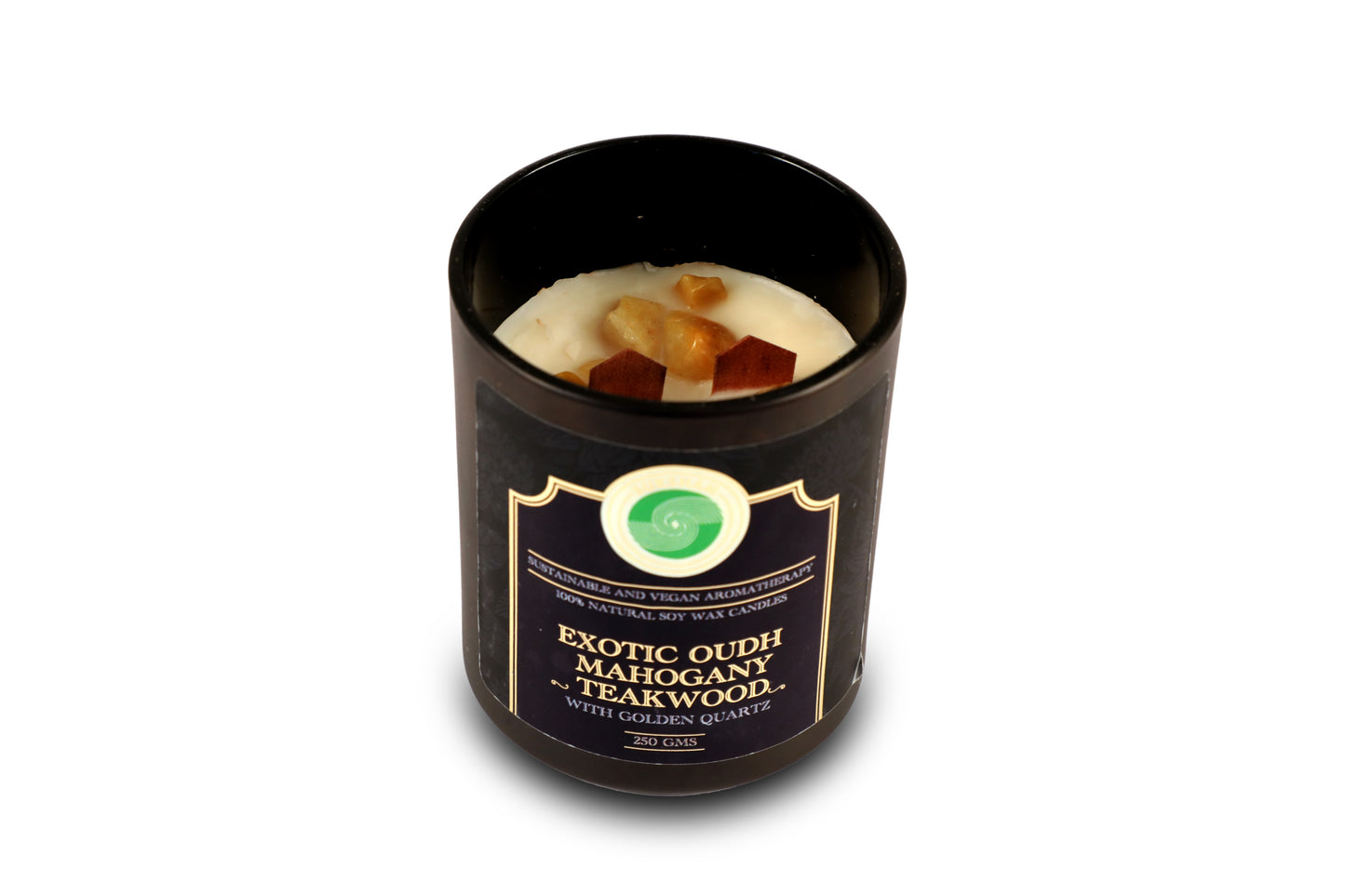 Exotic Oudh Mahogany Teakwood with Golden Quartz