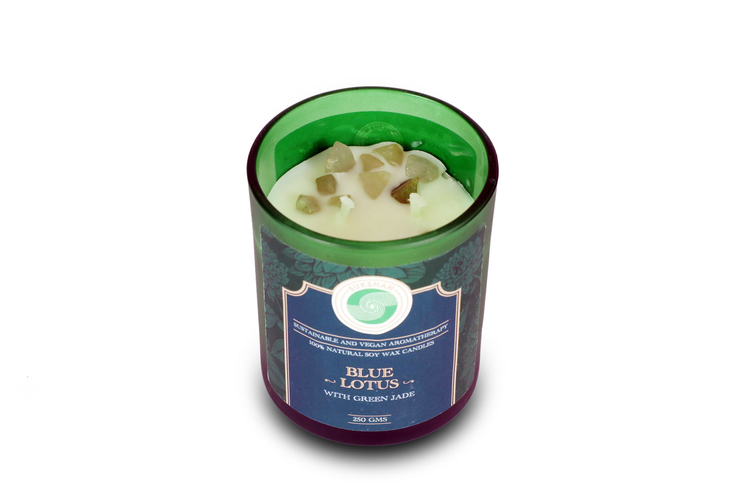 Blue Lotus with Green Jade