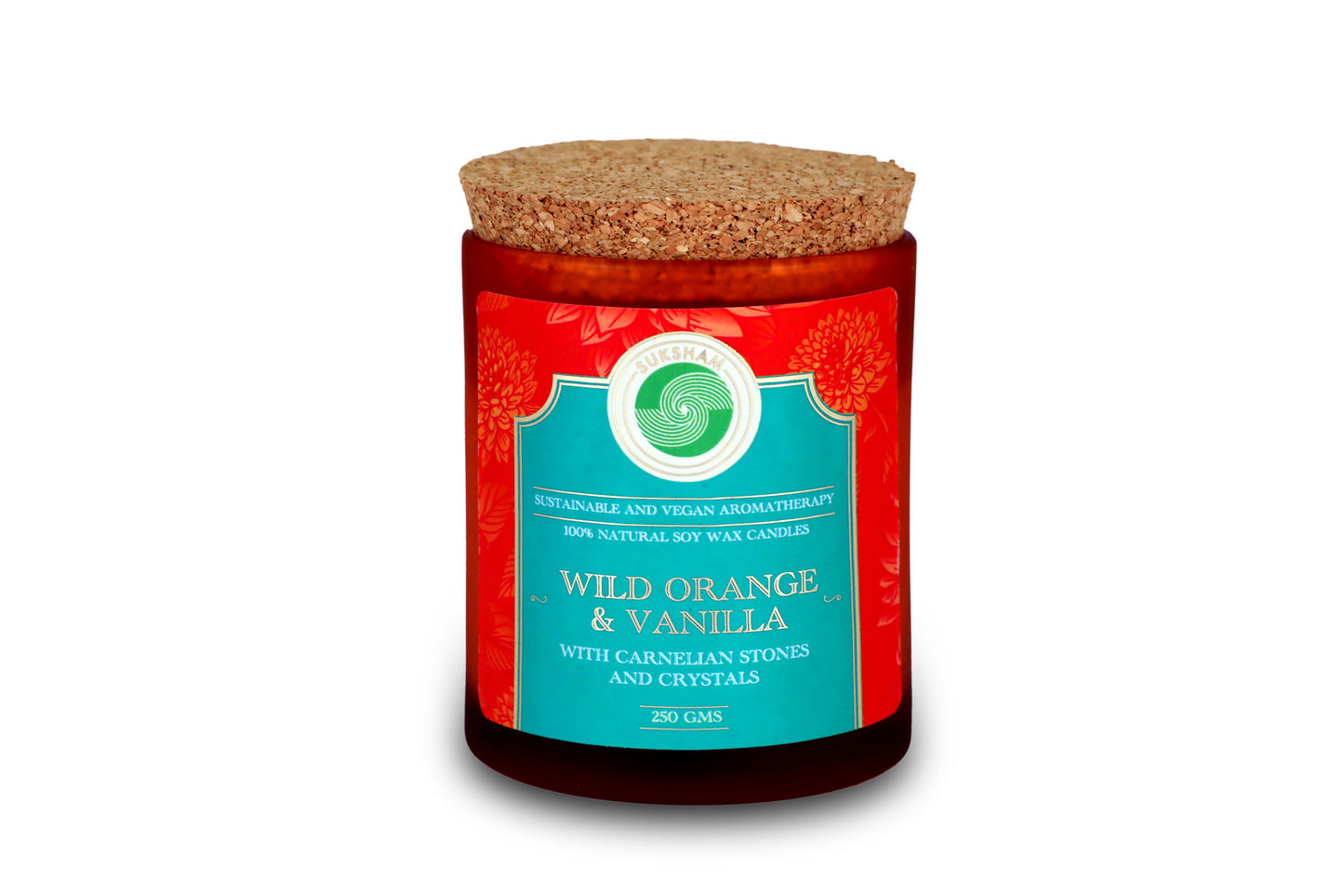Wild Orange and Vanilla - with Carnelian stones and crystals  